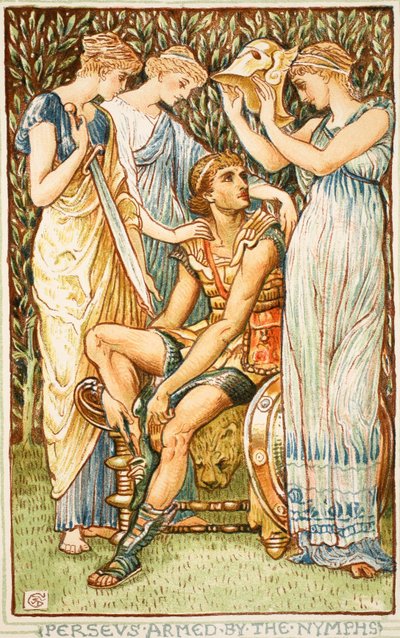 Perseus armed by the Nymphs, illustration from 